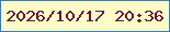 文字の大きさ：5、枠の色：3b7db0、背景の色：fffdc9、文字の色：6d112f 無料ブログパーツのブログ時計