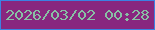 文字の大きさ：3、枠の色：3b81e3、背景の色：88267f、文字の色：88bfa4 無料ブログパーツのブログ時計
