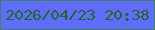 文字の大きさ：5、枠の色：3b8456、背景の色：5f6cfd、文字の色：23691a 無料ブログパーツのブログ時計