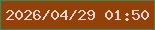 文字の大きさ：2、枠の色：3b8464、背景の色：944107、文字の色：ffd3d6 無料ブログパーツのブログ時計