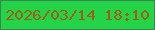 文字の大きさ：5、枠の色：3b854e、背景の色：23d449、文字の色：9c5f14 無料ブログパーツのブログ時計