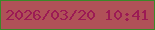 文字の大きさ：2、枠の色：3b8829、背景の色：b05158、文字の色：9c1b54 無料ブログパーツのブログ時計