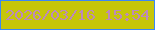 文字の大きさ：2、枠の色：3b88f6、背景の色：c6c609、文字の色：bd8aba 無料ブログパーツのブログ時計