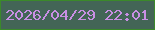 文字の大きさ：5、枠の色：3b892a、背景の色：436556、文字の色：c98fe4 無料ブログパーツのブログ時計
