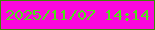 文字の大きさ：1、枠の色：3b8a06、背景の色：fa08de、文字の色：4ee21a 無料ブログパーツのブログ時計