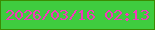 文字の大きさ：4、枠の色：3b8b03、背景の色：3fcc3f、文字の色：f338bb 無料ブログパーツのブログ時計