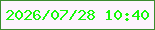文字の大きさ：2、枠の色：3b8c30、背景の色：fdf4fe、文字の色：17f908 無料ブログパーツのブログ時計