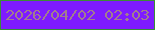 文字の大きさ：4、枠の色：3b8d37、背景の色：7e1bff、文字の色：a27d8c 無料ブログパーツのブログ時計