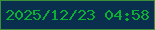 文字の大きさ：5、枠の色：3b8f39、背景の色：092e4e、文字の色：0baf35 無料ブログパーツのブログ時計