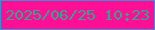 文字の大きさ：3、枠の色：3b8fd5、背景の色：fe0f95、文字の色：33a58f 無料ブログパーツのブログ時計