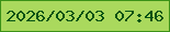 文字の大きさ：3、枠の色：3b9117、背景の色：aad95d、文字の色：035214 無料ブログパーツのブログ時計