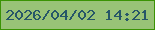 文字の大きさ：3、枠の色：3b9304、背景の色：99c377、文字の色：275668 無料ブログパーツのブログ時計