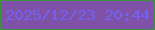 文字の大きさ：4、枠の色：3b933f、背景の色：7f52a8、文字の色：7262f1 無料ブログパーツのブログ時計