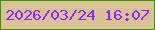 文字の大きさ：3、枠の色：3b9513、背景の色：d9c394、文字の色：9126fe 無料ブログパーツのブログ時計
