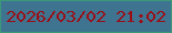 文字の大きさ：5、枠の色：3b9879、背景の色：3f7491、文字の色：980f17 無料ブログパーツのブログ時計