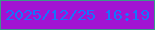 文字の大きさ：3、枠の色：3b9889、背景の色：a213d2、文字の色：1575fb 無料ブログパーツのブログ時計