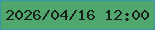 文字の大きさ：1、枠の色：3b98b2、背景の色：50a76e、文字の色：19211b 無料ブログパーツのブログ時計