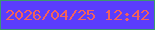 文字の大きさ：4、枠の色：3b996f、背景の色：5b3dfc、文字の色：f2625b 無料ブログパーツのブログ時計