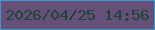 文字の大きさ：3、枠の色：3b99cc、背景の色：65507a、文字の色：204337 無料ブログパーツのブログ時計