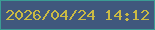 文字の大きさ：3、枠の色：3b9c94、背景の色：40587d、文字の色：caba44 無料ブログパーツのブログ時計