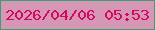 文字の大きさ：5、枠の色：3b9e77、背景の色：d597b3、文字の色：d40765 無料ブログパーツのブログ時計