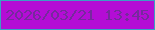 文字の大きさ：2、枠の色：3b9fc4、背景の色：b40dd5、文字の色：762a9d 無料ブログパーツのブログ時計