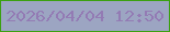 文字の大きさ：3、枠の色：3ba011、背景の色：9ca5c2、文字の色：937bb4 無料ブログパーツのブログ時計