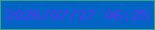 文字の大きさ：1、枠の色：3ba27b、背景の色：0265c5、文字の色：5335f2 無料ブログパーツのブログ時計