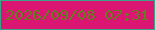 文字の大きさ：5、枠の色：3ba387、背景の色：db1672、文字の色：627f1d 無料ブログパーツのブログ時計