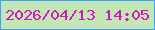文字の大きさ：2、枠の色：3ba3ff、背景の色：c2e7b4、文字の色：d217bd 無料ブログパーツのブログ時計