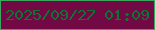 文字の大きさ：4、枠の色：3ba65d、背景の色：720945、文字の色：097732 無料ブログパーツのブログ時計