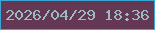 文字の大きさ：1、枠の色：3ba6d4、背景の色：643754、文字の色：9cbbbd 無料ブログパーツのブログ時計