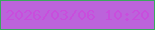 文字の大きさ：1、枠の色：3ba75f、背景の色：bc63db、文字の色：c84edd 無料ブログパーツのブログ時計