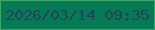文字の大きさ：3、枠の色：3ba86a、背景の色：067a54、文字の色：1f455d 無料ブログパーツのブログ時計