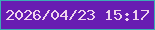 文字の大きさ：1、枠の色：3bacb5、背景の色：681cb2、文字の色：f0d4ed 無料ブログパーツのブログ時計