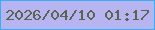 文字の大きさ：3、枠の色：3bacf7、背景の色：b7b4f2、文字の色：58664e 無料ブログパーツのブログ時計