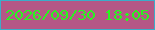 文字の大きさ：5、枠の色：3badc9、背景の色：b55786、文字の色：29f51f 無料ブログパーツのブログ時計