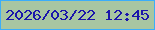 文字の大きさ：1、枠の色：3badfa、背景の色：a8c6a2、文字の色：1a15ab 無料ブログパーツのブログ時計