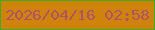 文字の大きさ：1、枠の色：3bae26、背景の色：d0830a、文字の色：af545e 無料ブログパーツのブログ時計