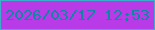 文字の大きさ：3、枠の色：3baece、背景の色：b93be7、文字の色：0f84a5 無料ブログパーツのブログ時計