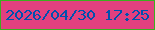 文字の大きさ：4、枠の色：3baf1f、背景の色：e2407f、文字の色：0051af 無料ブログパーツのブログ時計