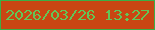 文字の大きさ：2、枠の色：3baf46、背景の色：c94613、文字の色：63c657 無料ブログパーツのブログ時計
