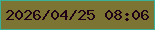 文字の大きさ：2、枠の色：3bb098、背景の色：7c7432、文字の色：1f0016 無料ブログパーツのブログ時計
