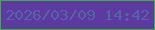 文字の大きさ：1、枠の色：3bb23e、背景の色：5c3a9f、文字の色：5563a8 無料ブログパーツのブログ時計