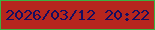 文字の大きさ：3、枠の色：3bb241、背景の色：b6261e、文字の色：160d60 無料ブログパーツのブログ時計