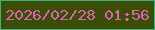 文字の大きさ：2、枠の色：3bb57c、背景の色：3b4d07、文字の色：d866af 無料ブログパーツのブログ時計