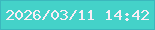 文字の大きさ：1、枠の色：3bb7bd、背景の色：44d2c9、文字の色：faedf5 無料ブログパーツのブログ時計