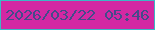 文字の大きさ：1、枠の色：3bb8c5、背景の色：d328a3、文字の色：454b8a 無料ブログパーツのブログ時計