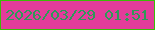 文字の大きさ：1、枠の色：3bbc07、背景の色：e33c9b、文字の色：2d9a58 無料ブログパーツのブログ時計