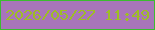 文字の大きさ：3、枠の色：3bbc30、背景の色：a875ba、文字の色：9ebd25 無料ブログパーツのブログ時計